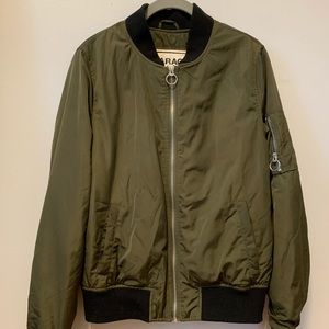 Green bomber jacket